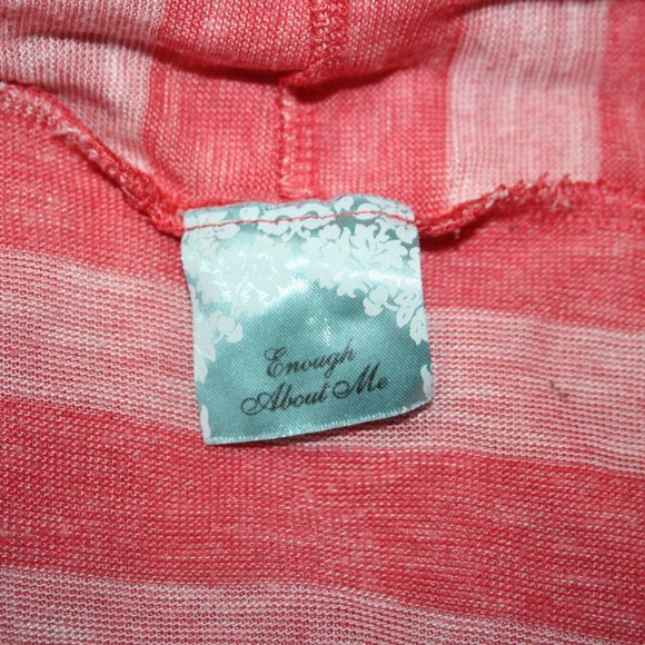 🧡 Coral & Peach Striped Cardigan · Size M - Picture 5 of 5